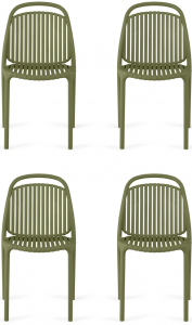 Комплект из четырёх стульев Scoop 46X59X81 CM