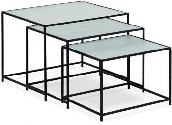 Комплект из трёх столиков Kondo 53X45X40 / 48X40X35 / 42X35X30 CM