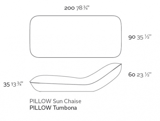 Шезлонг Pillow Sun Chaise 200X90X60 CM 3