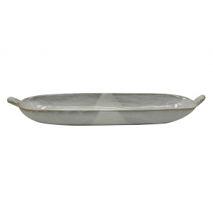 Блюдо овальное 34*7 см h3,5 см 325 мл Gray Narrowboat с ручками Frutti di Mare P.L. [3]