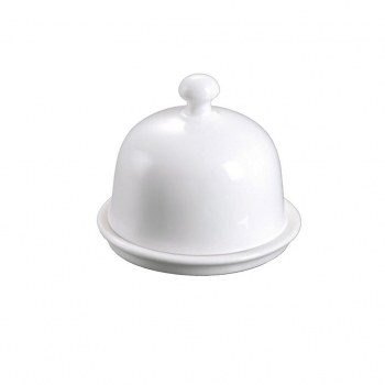 Масленка икорница d 9,2 см h6,8 см с крышкой белая фарфор NEW P.L. Proff Cuisine [1]