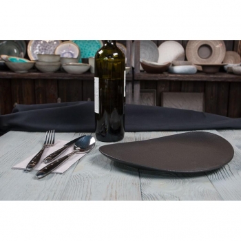 Блюдо овальное 29*20 см h3 см Side Up Smooth Black Raw Stellar P.L. Proff Cuisine [3]