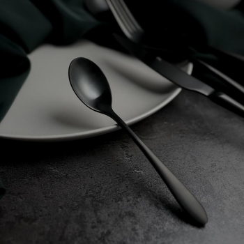 Ложка чайная 14,3 см матовый черный PVD Alessi-Black P.L. [12]