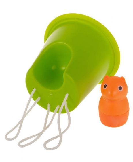 Горшок самополивающийся log&squirrel белый/зеленый 5