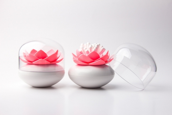 Контейнер для хранения ватных палочек lotus белый/розовый 2