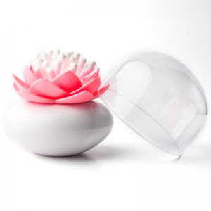 Контейнер для хранения ватных палочек lotus белый/розовый