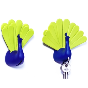 Ключница peacock, синяя/зеленая