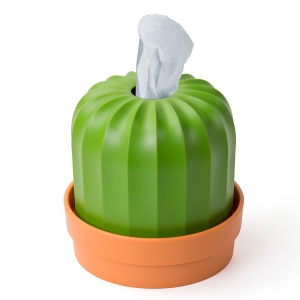 Держатель для салфеток cactiss пластиковый, оранжевый с зеленым