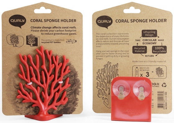 Держатель для мочалок Coral Sponge 8X5X11 CM красный 4