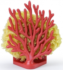 Держатель для мочалок Coral Sponge 8X5X11 CM красный