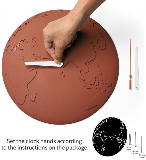Часы настенные World Wide Waste Ø31 CM коричневые 6