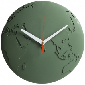 Часы настенные World Wide Waste Ø31 CM тёмно-зеленые