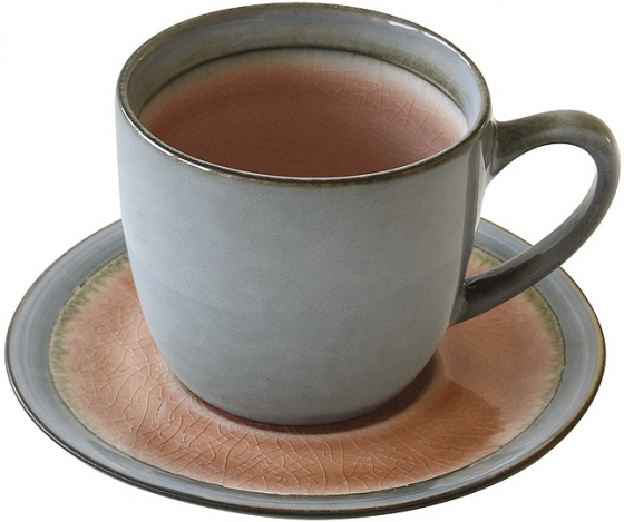 Чашка с блюдцем Origin 240 ml пыльно-розовая 1