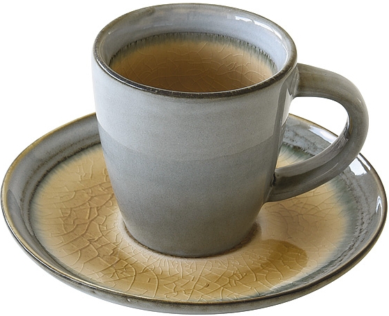 Чашка с блюдцем для кофе Origin 75 ml бежевая 1