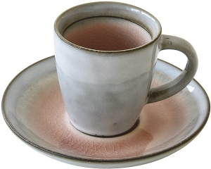 Чашка с блюдцем для кофе Origin 75 ml пыльно-розовая