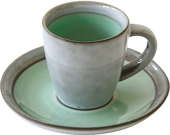 Чашка с блюдцем для кофе Origin 75 ml салатовая 1