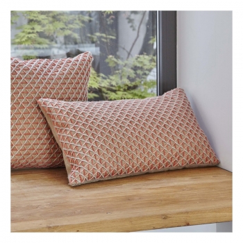Подушка декоративная из джута и шерсти Raw 70X40 CM розовая