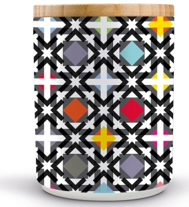 Банка фарфоровая с бамбуковой крышкой holy 1250 ml