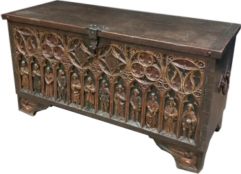 Сундук Gothic Trunk 1920 год Испания 126X51X66 CM