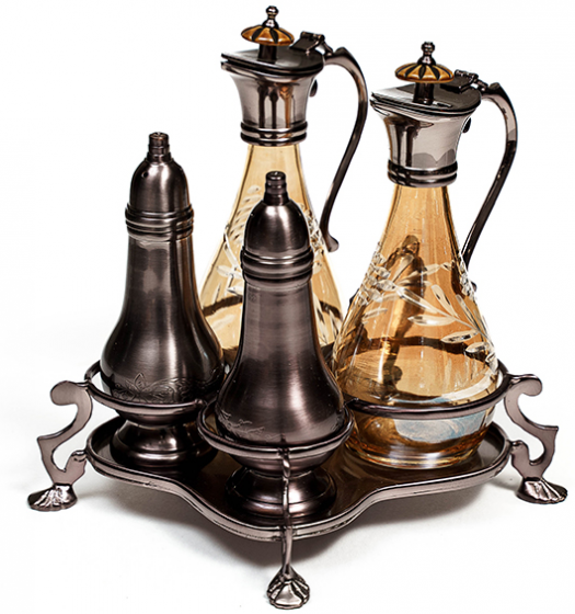 Сервировочный набор из латуни и стекла Gesa 1