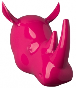 Голова носорога 20X17X20 CM розовая