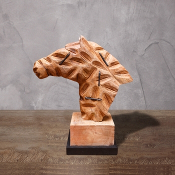 Декор из дерева манго Horse 44X41X8 CM