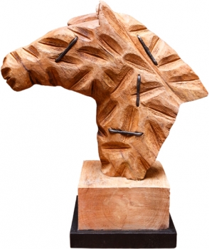 Декор из дерева манго Horse 44X41X8 CM