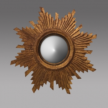 Зеркало выпуклое Antique gold Ø55 CM