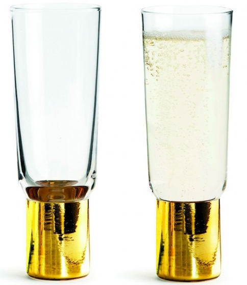 Два бокала для шампанского Gold Club 200 ml 1
