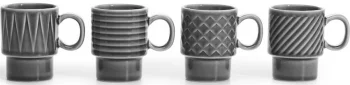 Набор 4 кружек для эспрессо Coffee & More 100 ml
