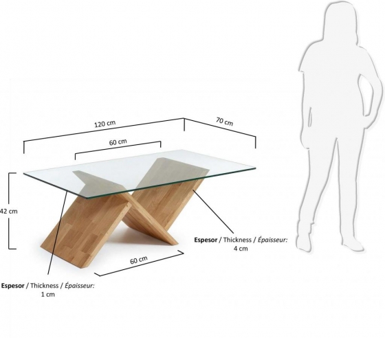 Журнальный столик Walea 120X70X42 CM 4