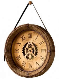 Часы в раме из пеньковой верёвки Brighton Ø76 CM