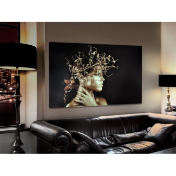Постер на закаленном стекле Mujer Dorada 150X100 CM