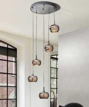 Подвес с пятью плафонами Arian LED 43X43X65 CM