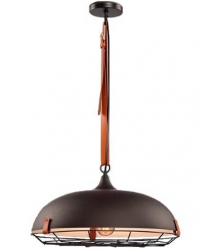 Подвесной светильник на кожаном ремне Nomade 45X45X80-130 CM чёрный