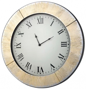 Часы круглые в зеркальной раме Aurora Ø60 CM