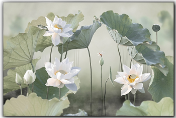 Постер на стекле Nenufares 120X80 CM