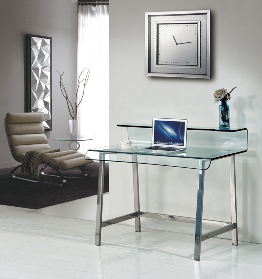 Письменный стол из изогнутого стекла Glass 110X56X90 CM 2
