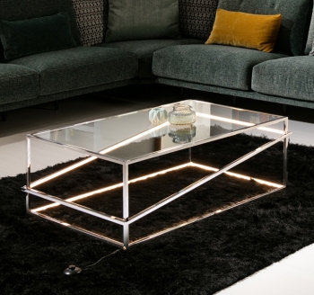 Столик с LED подсветкой Moonlight 110X70X38 CM хром