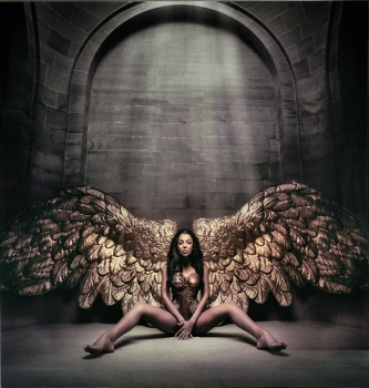 Постер на закаленном стекле Angel caido 100X100 CM