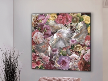 Постер на стекле Peces Luchador Siam 120X120 CM