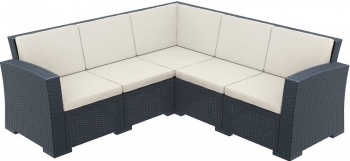 Диван пластиковый угловой Monaco Lounge Corner 207X207X79 CM