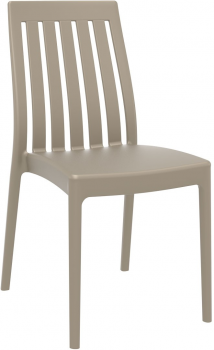 Стул пластиковый Soho 45X55X89 CM бежевого цвета