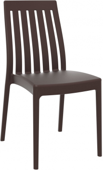 Стул пластиковый Soho 45X55X89 CM коричневого цвета