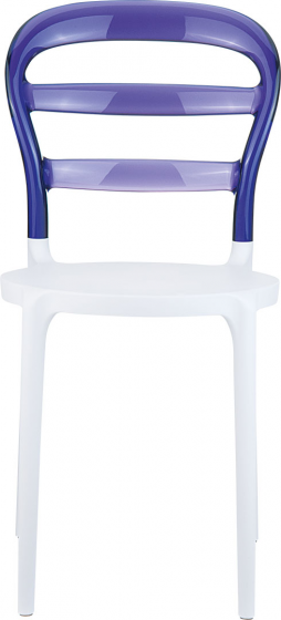 Стул пластиковый Miss Bibi 42X50X85 CM бело-фиолетовый 3