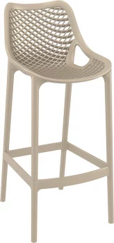 Стул пластиковый барный Air 45X53X105 CM бежевый