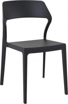 Стул пластиковый Snow 52X56X83 CM чёрный