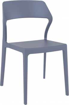 Стул пластиковый Snow 52X56X83 CM серый