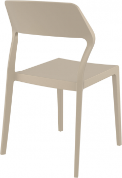 Стул пластиковый Snow 52X56X83 CM бежевый