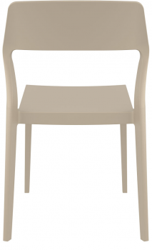 Стул пластиковый Snow 52X56X83 CM бежевый